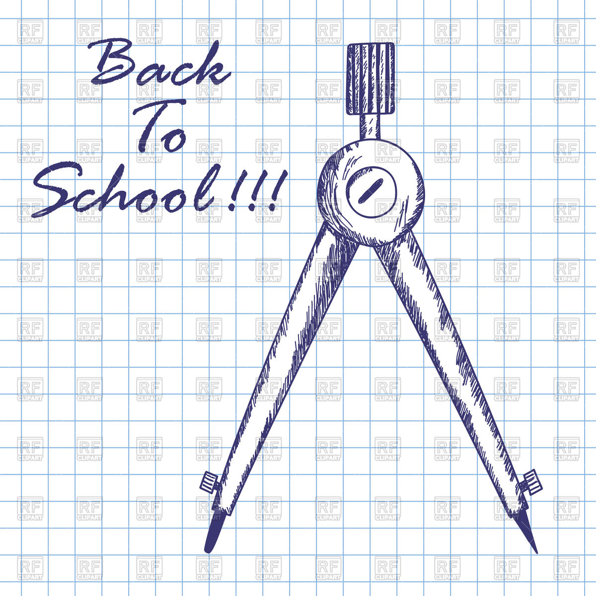 1200x1200 Dividers Doodle Sketch On Checkered Paper Background Vector