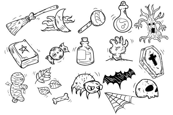 Hand Drawn Icon Halloween Doodle Vector Graphic 580x386 Hand Drawn Icon Halloween Doodle Vector Graphic