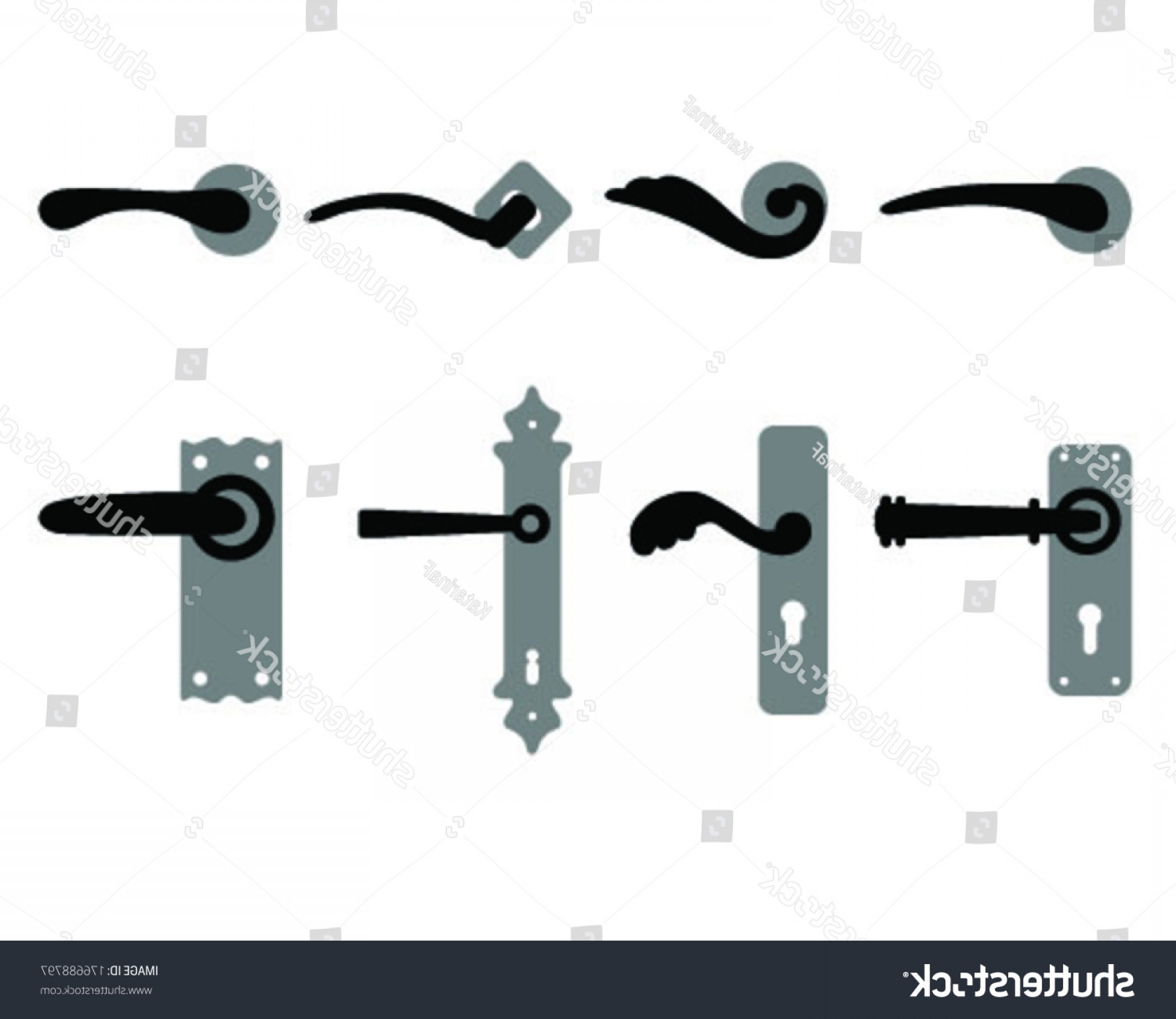 1800x1560 Set Door Knobs Handles Vector Soidergi
