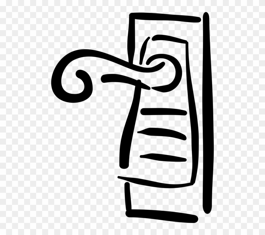 880x780 Vector Illustration Of Door Knob Or Door Handle Manually