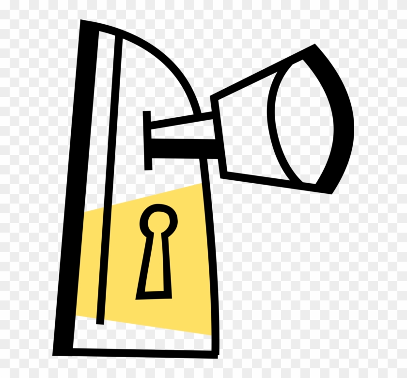 840x780 Vector Illustration Of Door Knob Or Door Handle Manually