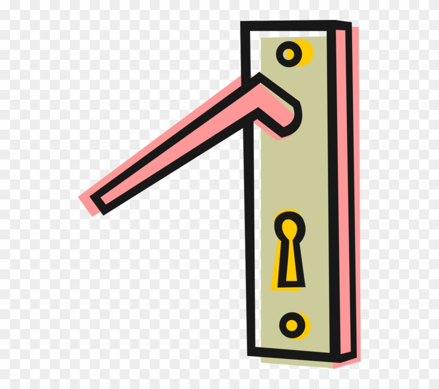 880x780 Vector Illustration Of Door Knob Or Door Handle Manually Clipart