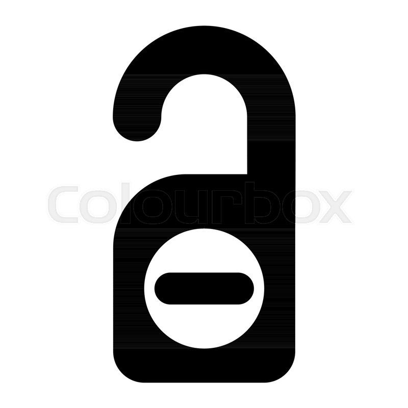 800x800 Do Not Disturb Solid Icon Door Hanger Stock Vector Colourbox