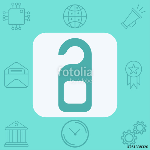 500x500 Door Hanger Vector Icon Sign Symbol Stock Image And Royalty Free