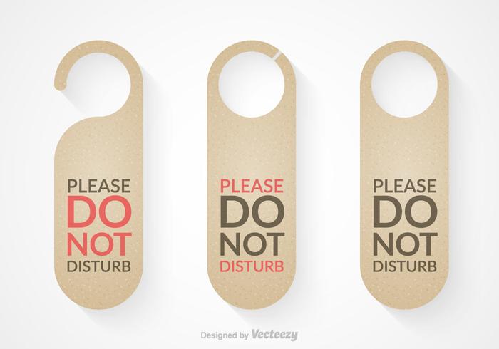 700x490 Free Do Not Disturb Door Hanger Vector Set