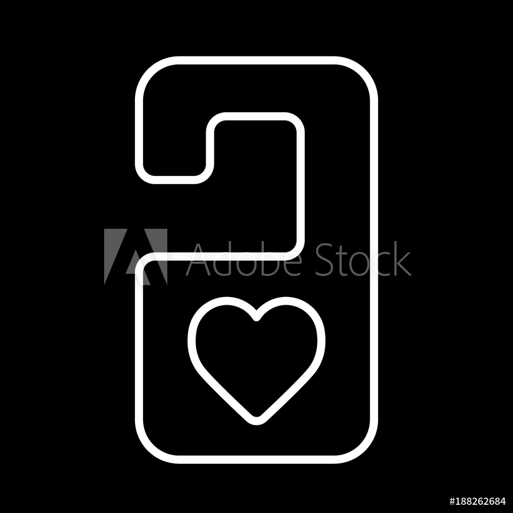 1000x1000 Photo Art Print Do Not Disturb Door Hanger Vector Simple Icon