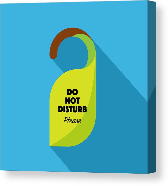 678x750 Do Not Disturb Cardboard Door Hanger, Vector Illustration Canvas