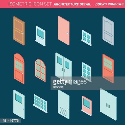Door And Window Isometric Flat Icon Vector Illustration Premium 416x416 Door And Window Isometric Flat Icon Vector Illustration Premium