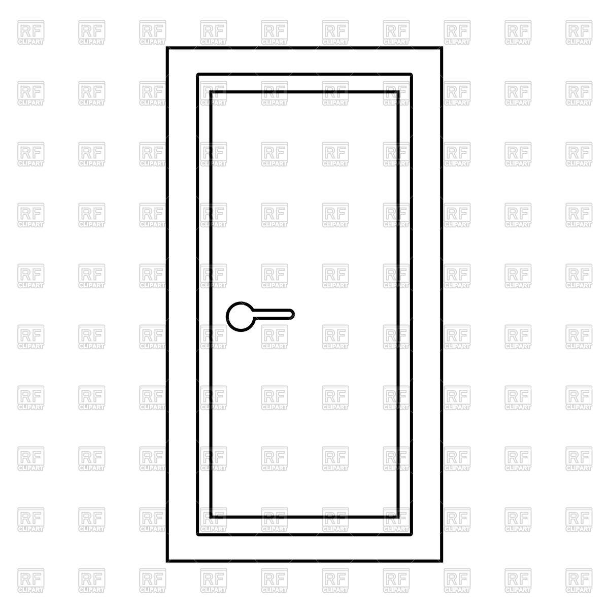 Door Black Color Icon Vector Image Of Icons And Emblems 1200x1200 Door Black Color Icon Vector Image Of Icons And Emblems
