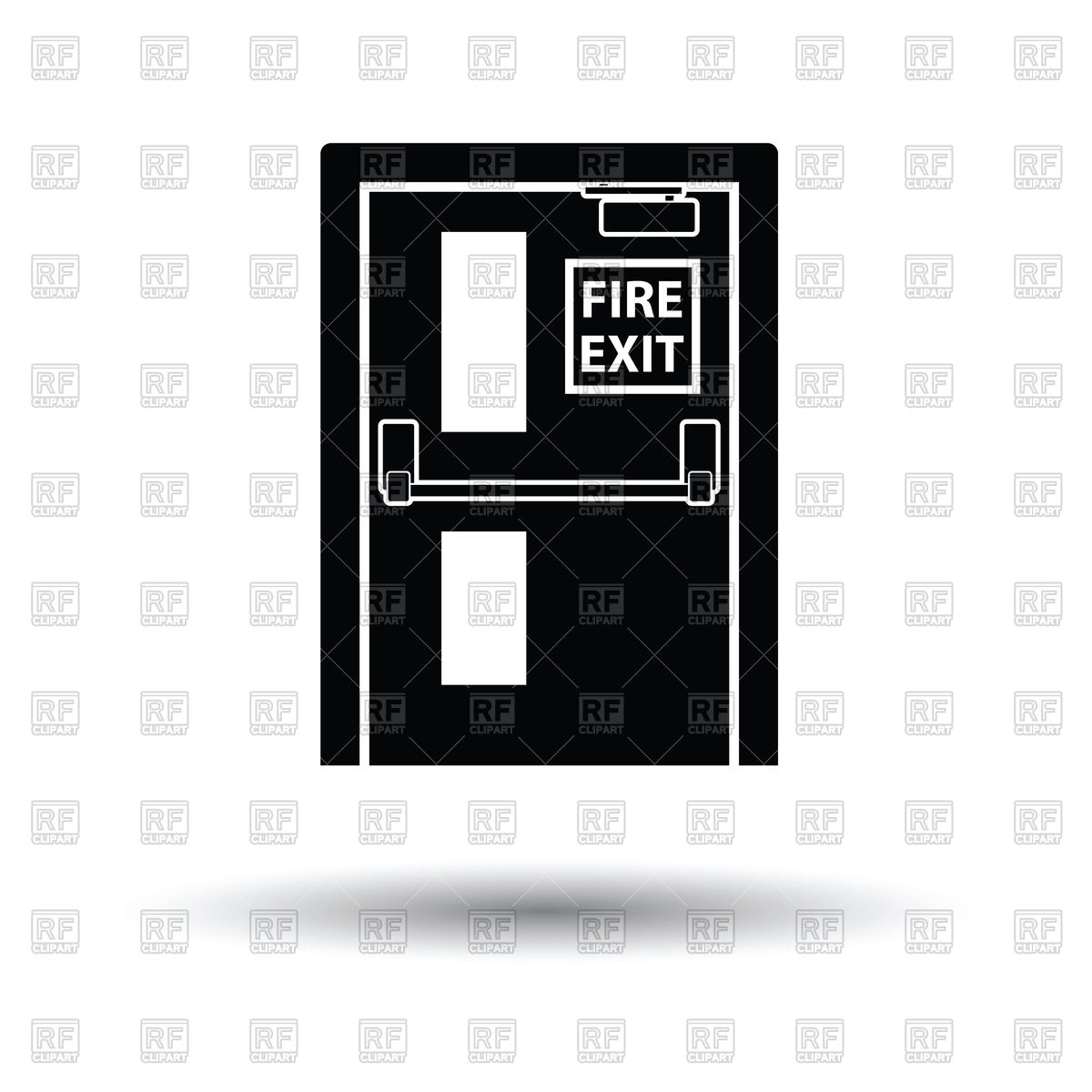 Fire Exit Door Icon With Shadow Vector Image Of Icons And Emblems 1200x1200 Fire Exit Door Icon With Shadow Vector Image Of Icons And Emblems