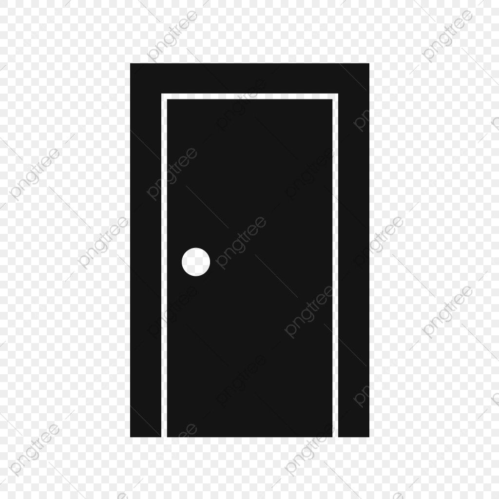 Vector Door Icon, Black Door Icon, Simple Door Icon, Rectangular 1024x1024 Vector Door Icon, Black Door Icon, Simple Door Icon, Rectangular