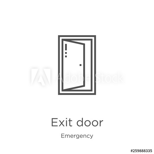 Exit Door Icon Vector From Emergency Collection Thin Line Exit 500x500 Exit Door Icon Vector From Emergency Collection Thin Line Exit