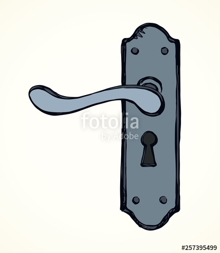 434x500 Door Knob Vector Drawing Stock Image And Royalty Free Vector