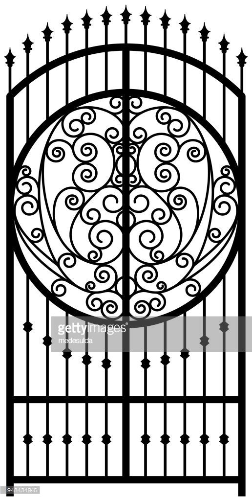 516x1024 Vector Art Wrought Iron Gate Doors Doorknobs Wrought Iron