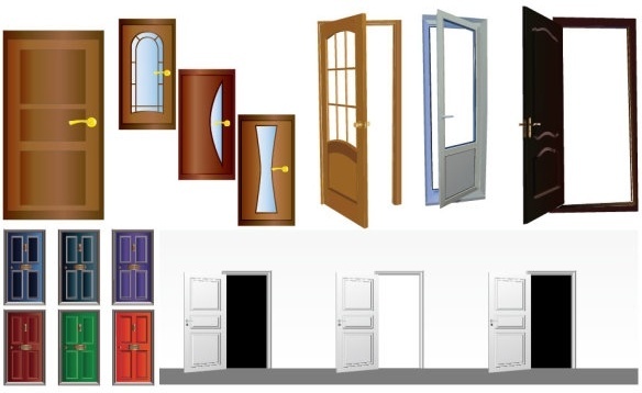 584x358 Door Free Vector Download