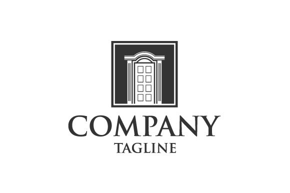 580x386 Classic Door Vector Logo Illustration Graphic