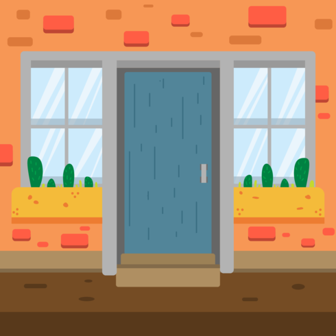 490x490 Door Vector