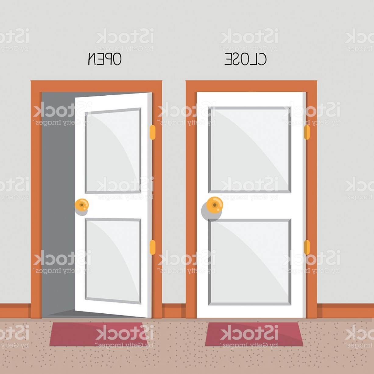 1228x1228 Open Door Vector Art Geekchicpro