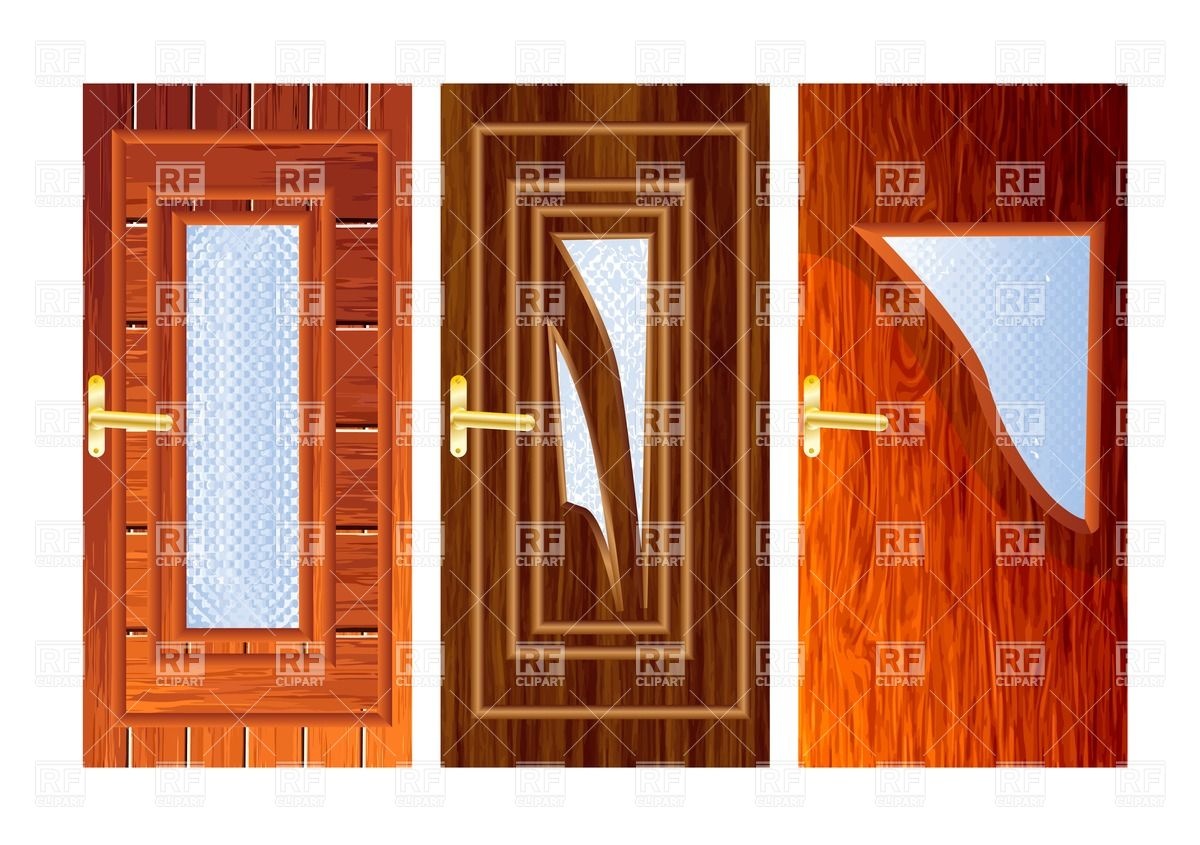1200x845 Set Of Wooden Doors Vector Image Of Objects Arkela