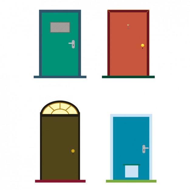 626x626 Colorful Doors Vector Free Download