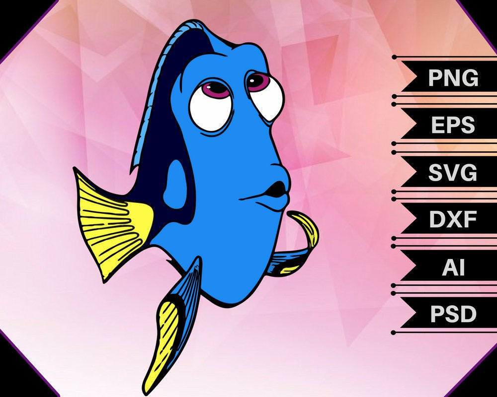 1000x800 Finding Dory Vectordory Svgdory Clipartbirthdaydory Etsy
