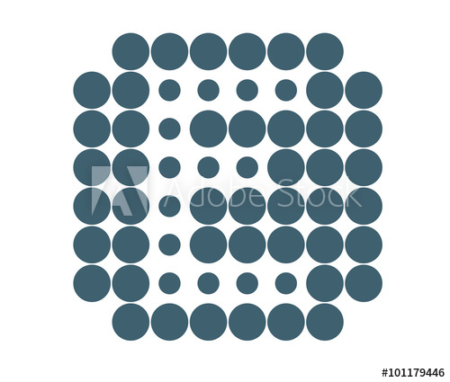 500x425 E Logo Template, Dot Matrix Vector Style