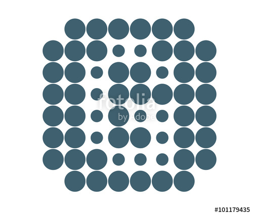 500x425 G, Logo Template, Dot Matrix Vector Style Stock Image
