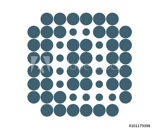 500x425 Q Logo Template, Dot Matrix Vector Style