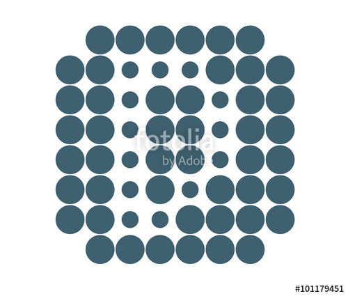 500x425 D Logo Template, Dot Matrix Vector Style Stock Image And Royalty