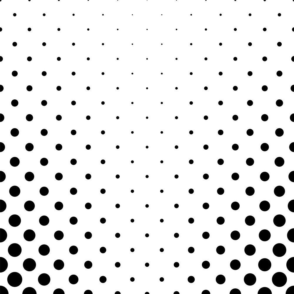 1000x1000 Abstract Black And White Dot Pattern