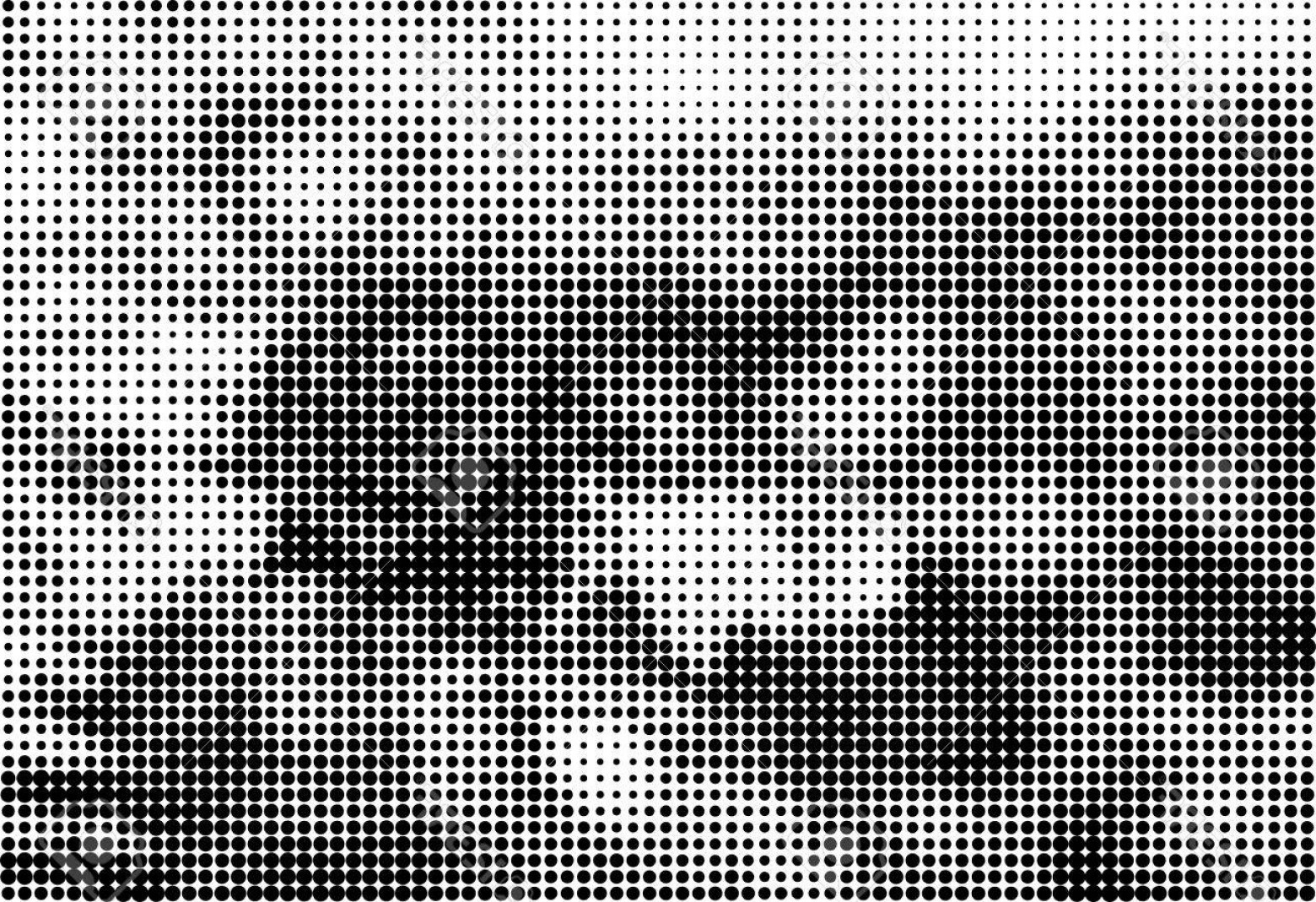 1560x1069 Photostock Vector Half Tone Dot Vector Of Rose Black And White