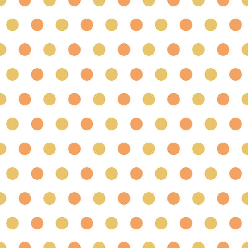 800x800 Yellow Orange Polka Dot Vector Pattern