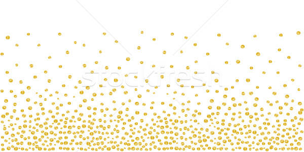 600x300 Random Falling Golden Dots Background Vector Illustration