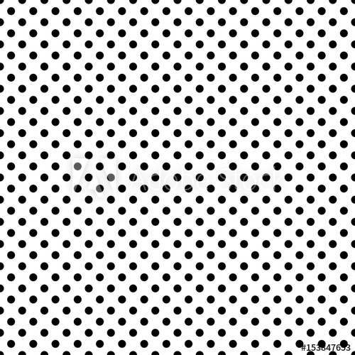 500x500 Seamless Polka Dot Pattern Black Dots On White Background Vector