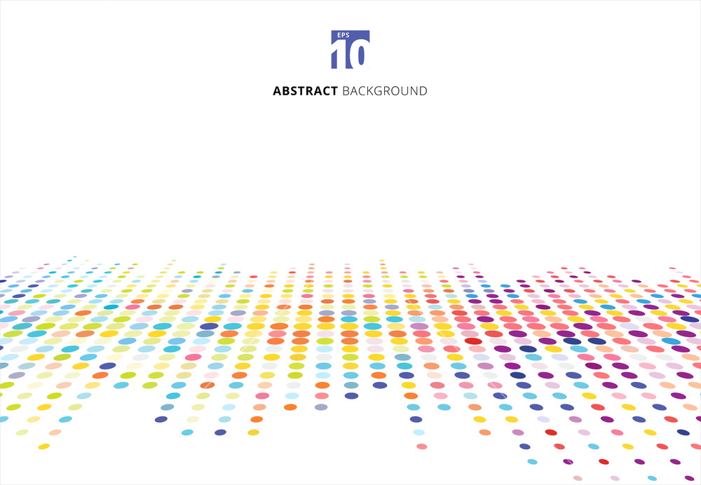 1000x692 Abstract Colorful Halftone Texture Dots Pattern Perspective