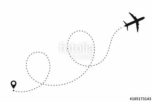 Airplane Path In Dotted Line Shape Route Of Plane Isolated 500x334 Airplane Path In Dotted Line Shape Route Of Plane Isolated