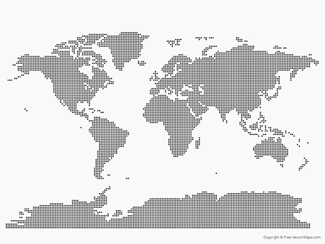Dotted World Map Vector At Vectorified Com Collection Of Dotted World Map Vector Free For