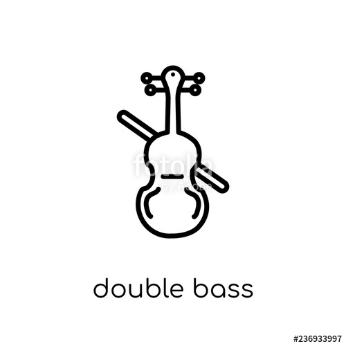 500x500 Double Bass Icon From Music Collection Stock Image And Royalty