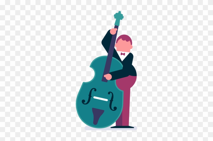 840x555 Orchestra Double Bass Player Cartoon Transparent Png