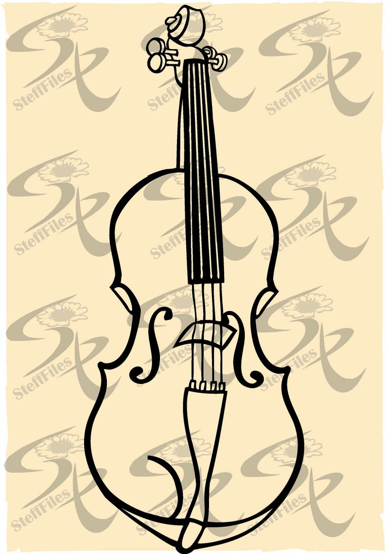 794x1138 Vector Double Bass Musical Instrumentsvgdxfaipng Etsy