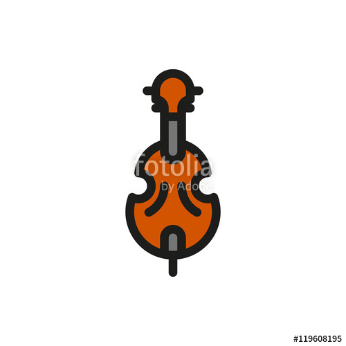 500x500 Double Bass Bow Illustration White Background Stock Image