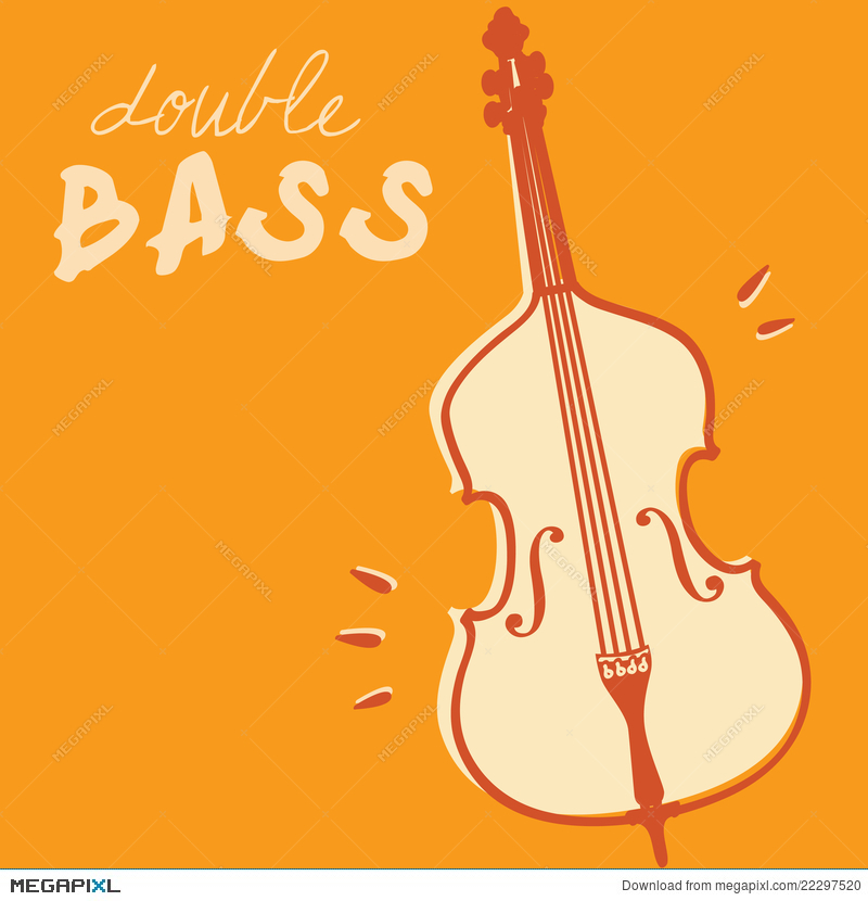 800x830 Double Bass Vector Illustration