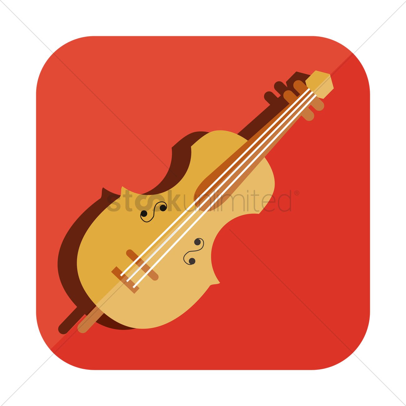 1300x1300 Double Bass Vector Image