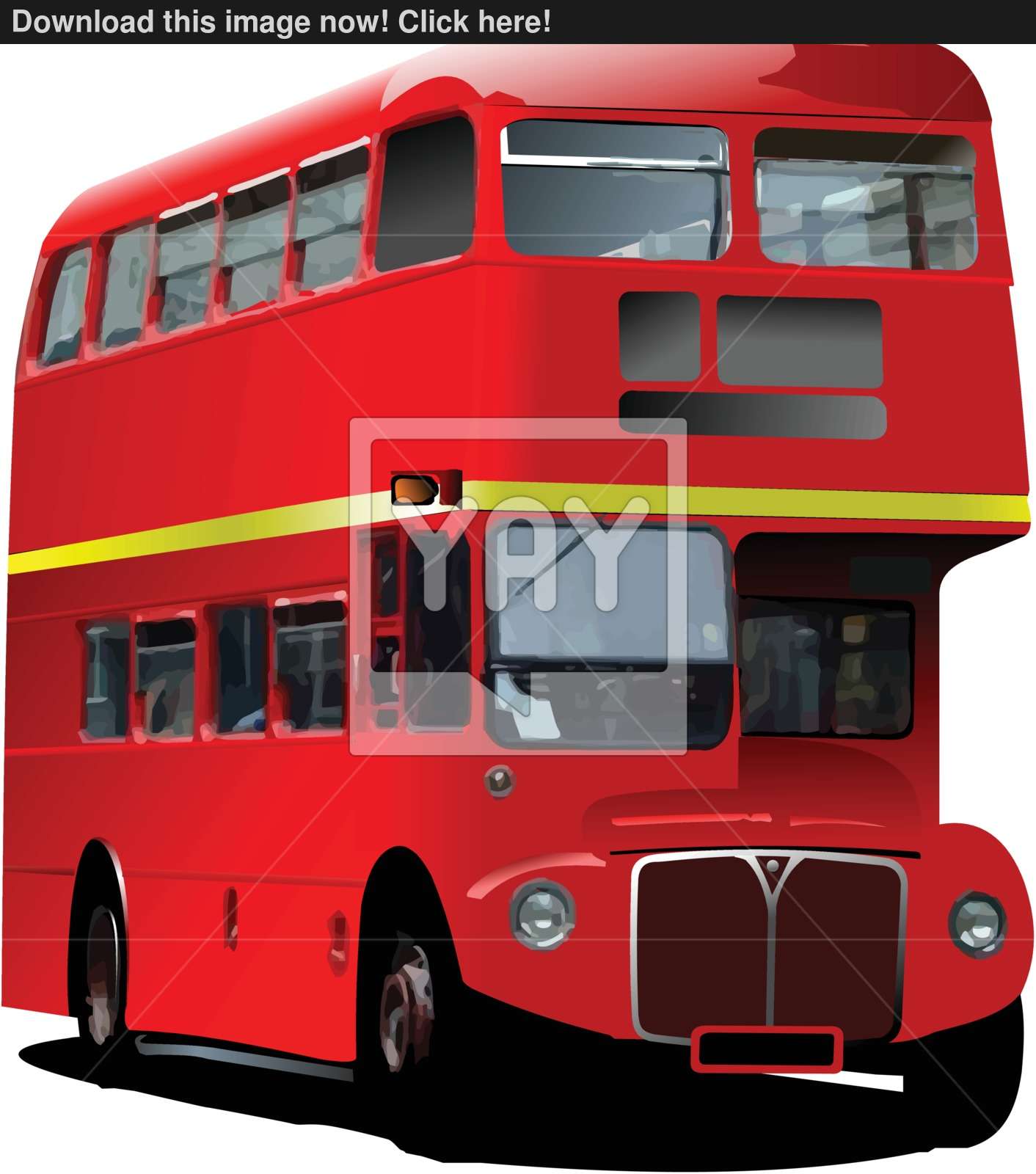 London Double Decker Red Bus Vector Illustration Vector 1412x1600 London Double Decker Red Bus Vector Illustration Vector