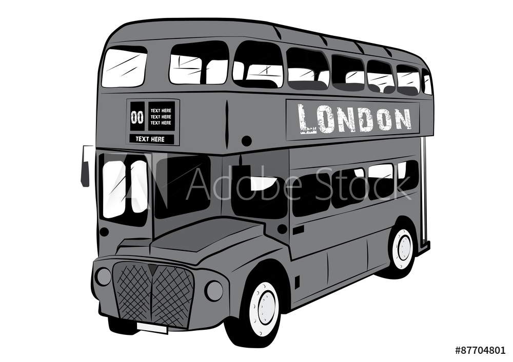 Photo Art Print London Double Decker Bus Vector Europosters 1000x707 Photo Art Print London Double Decker Bus Vector Europosters