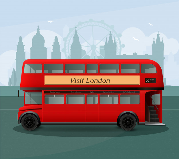 Realistic London Double Decker Bus Illustration Vector Free Download 626x556 Realistic London Double Decker Bus Illustration Vector Free Download