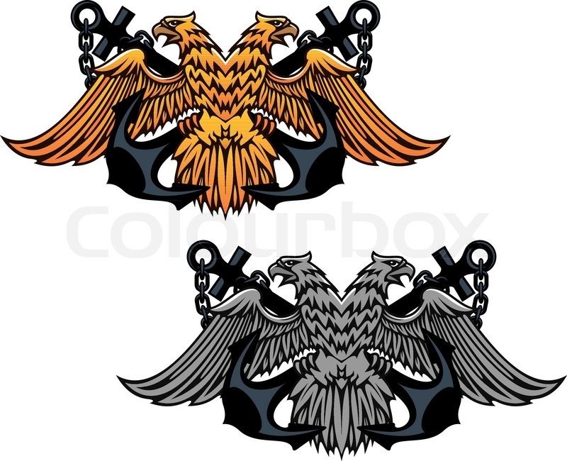 Double Head Eagle With Vintage Anchor Stock Vector Colourbox 800x650 Double Head Eagle With Vintage Anchor Stock Vector Colourbox