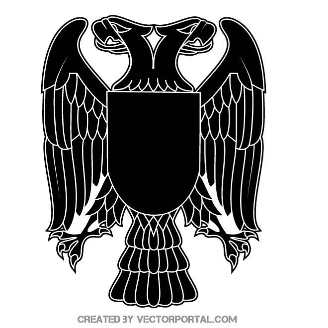 Double Headed Eagle Vector Silhouette Animal Vectors 660x660 Double Headed Eagle Vector Silhouette Animal Vectors
