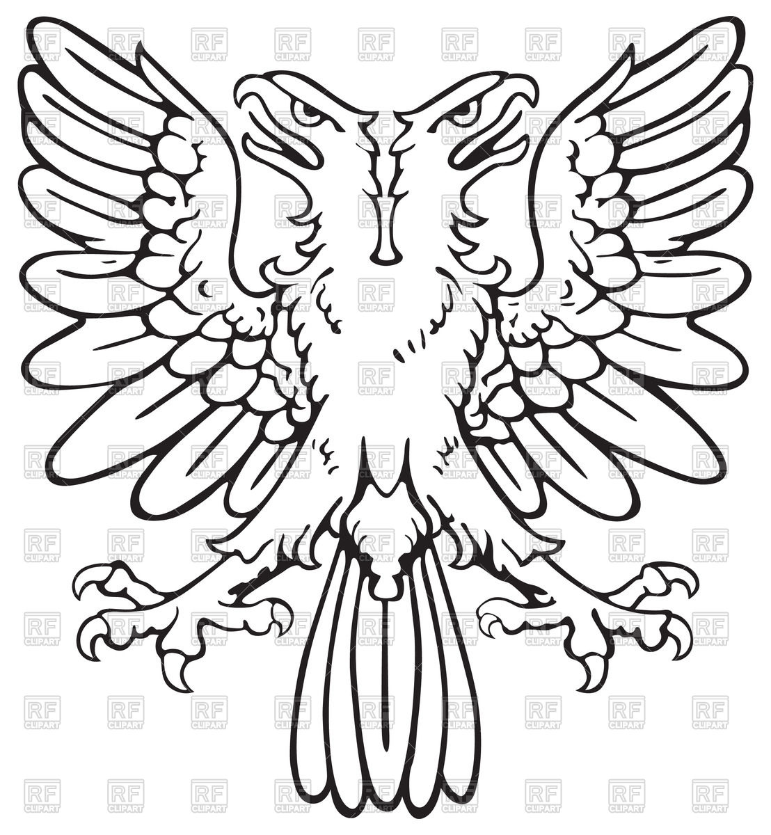 Double Headed Eagle Vector at Vectorified.com | Collection of Double ...