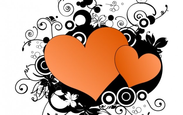 626x396 Double Heart Vector Vector Free Download